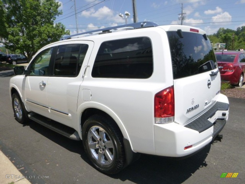 2011 Armada Platinum 4WD - Blizzard White / Charcoal photo #6