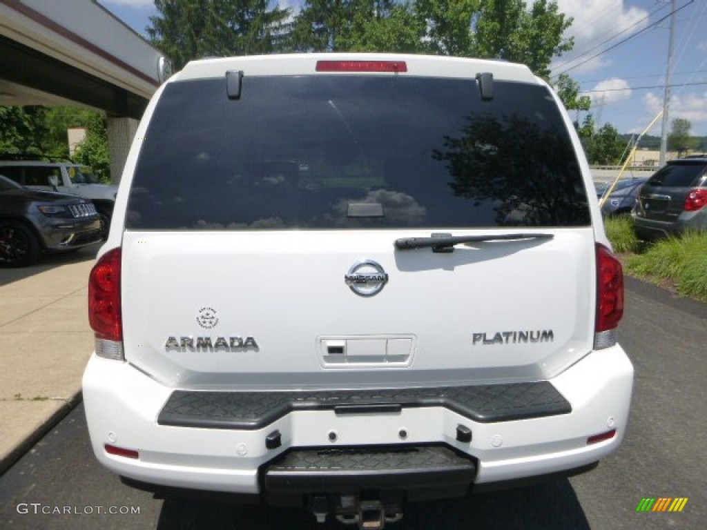 2011 Armada Platinum 4WD - Blizzard White / Charcoal photo #7