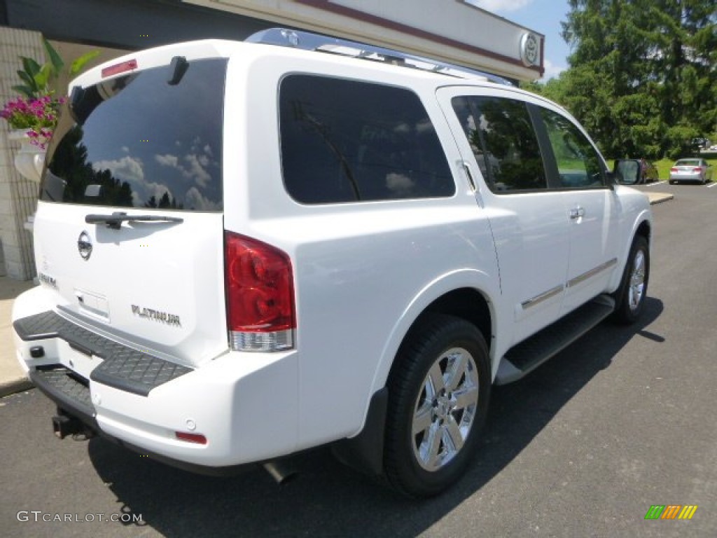 2011 Armada Platinum 4WD - Blizzard White / Charcoal photo #8
