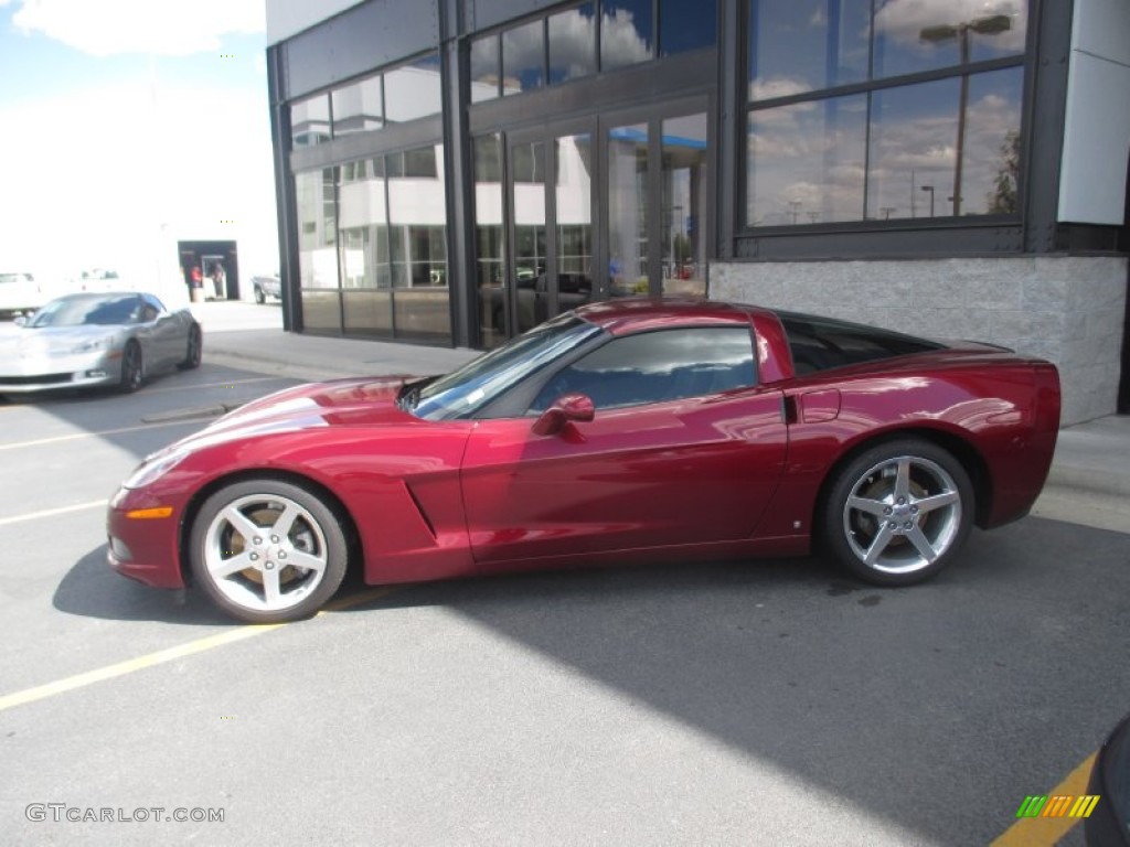 2006 Corvette Coupe - Monterey Red Metallic / Cashmere Beige photo #3