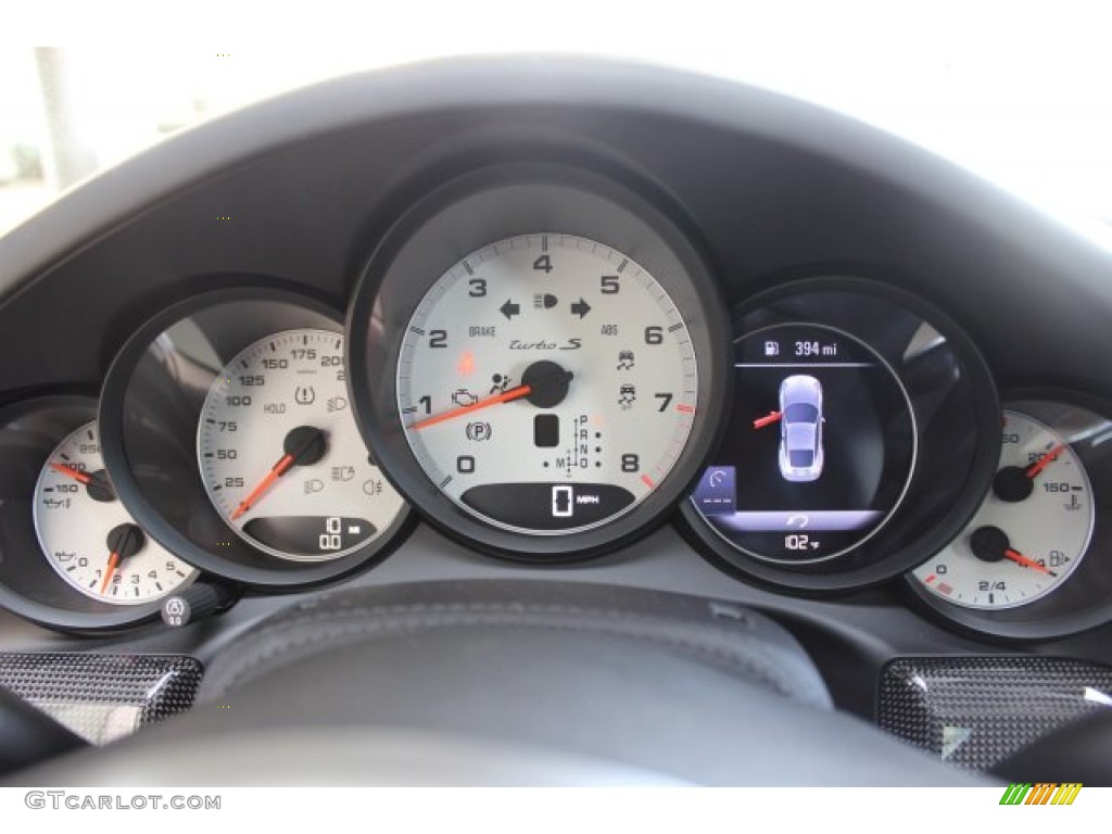 2016 Porsche 911 Turbo S Coupe Gauges Photo #105915045