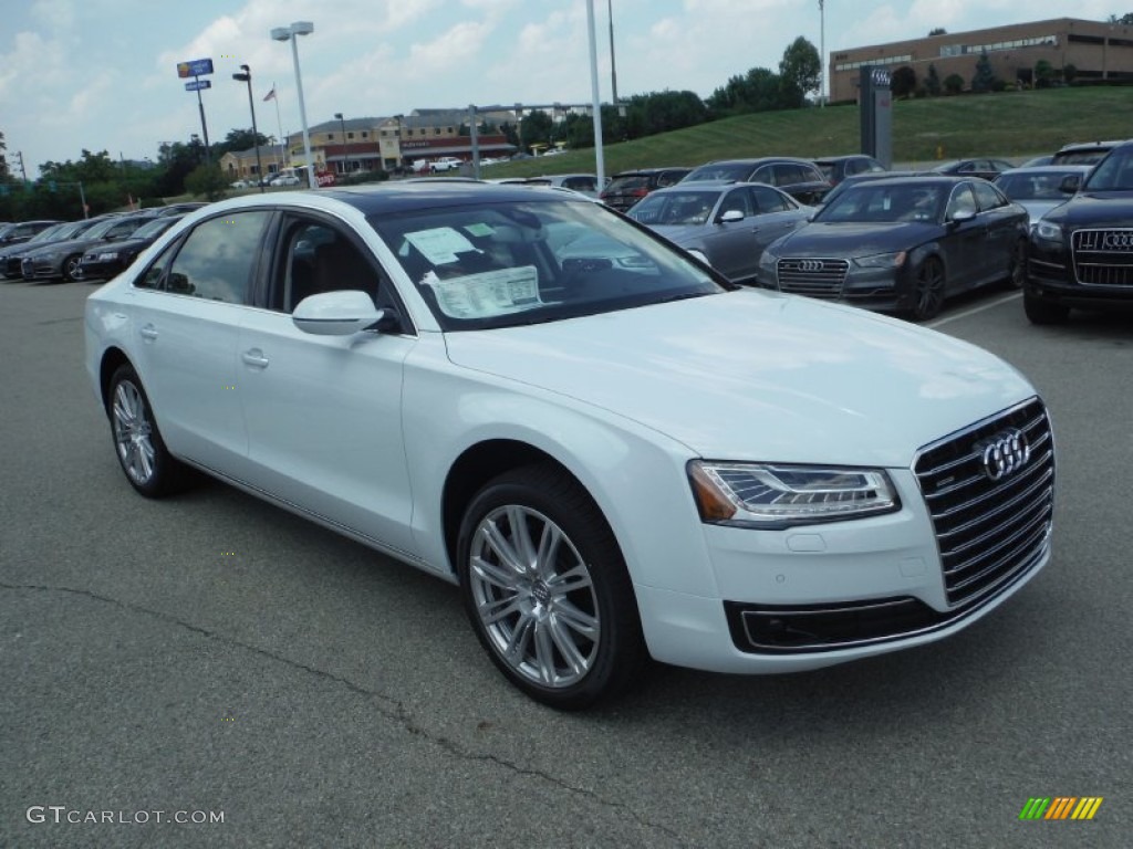 Glacier White Metallic 2016 Audi A8 L 3.0T quattro Exterior Photo #105916127