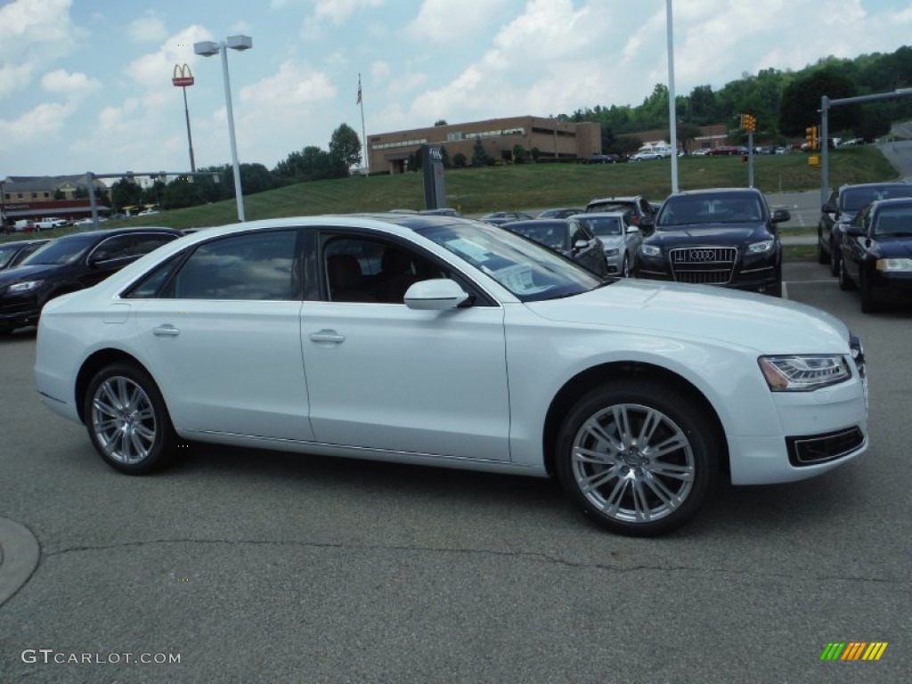 Glacier White Metallic 2016 Audi A8 L 3.0T quattro Exterior Photo #105916145