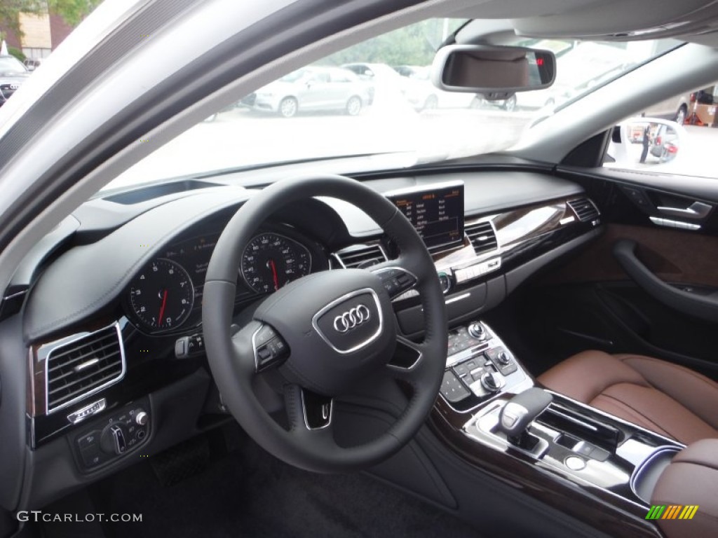 Nougat Brown Interior 2016 Audi A8 L 3.0T quattro Photo #105916391