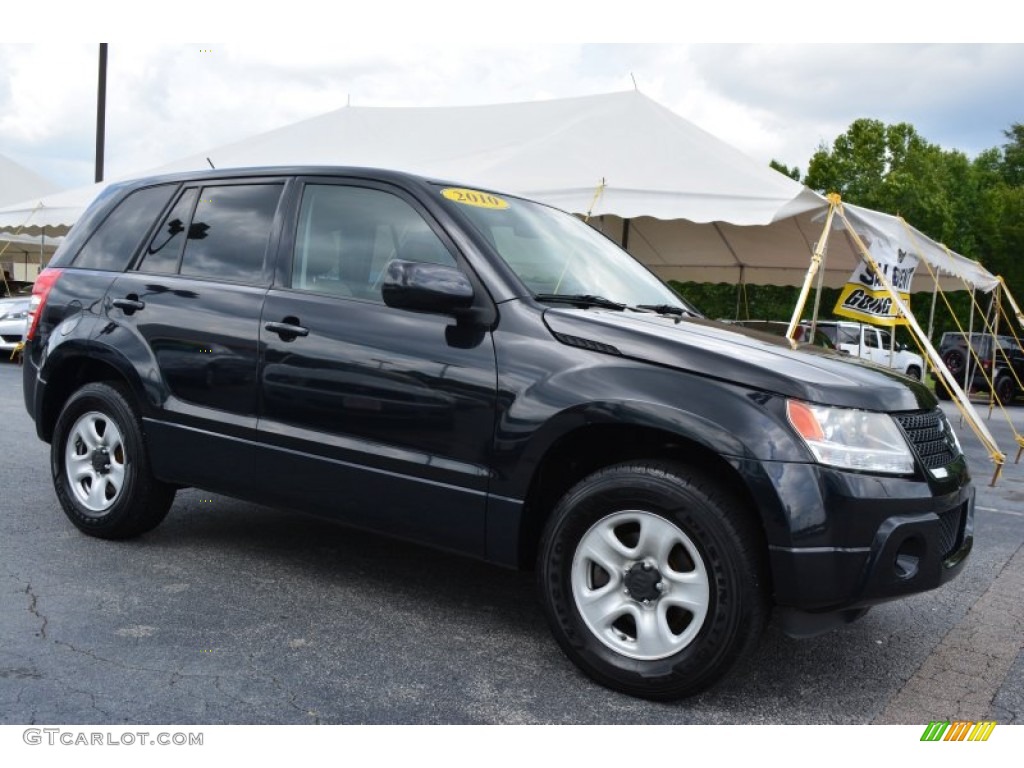2010 Grand Vitara Premium 4x4 - Black Pearl / Beige photo #1