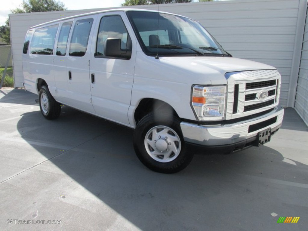 2014 E-Series Van E350 XLT Extended 15 Passenger Van - Oxford White / Medium Flint photo #1