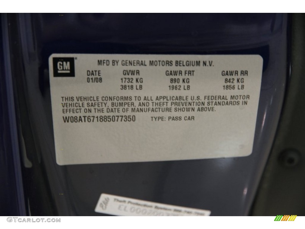 2008 Astra XR Sedan - Twilight Blue / Charcoal photo #14