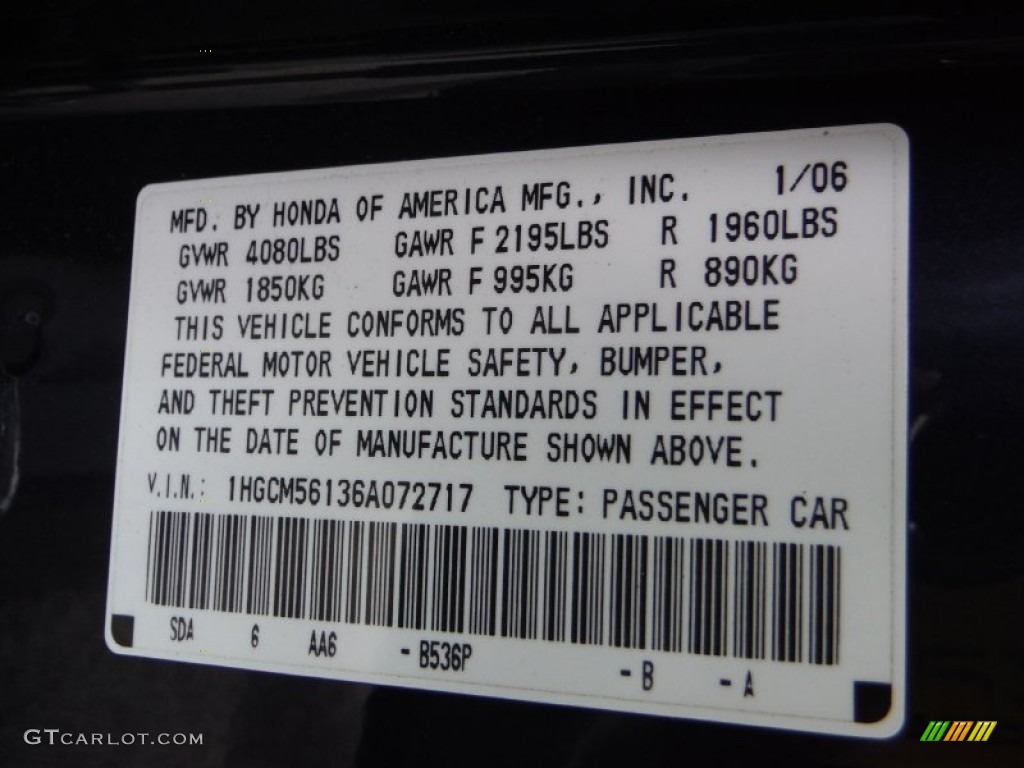 2006 Accord Value Package Sedan - Royal Blue Pearl / Gray photo #19