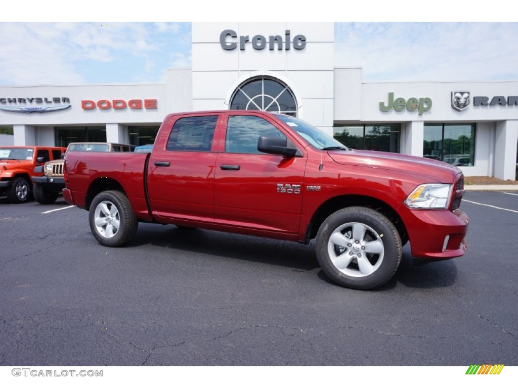 2015 1500 Express Crew Cab 4x4 - Deep Cherry Red Crystal Pearl / Black/Diesel Gray photo #1