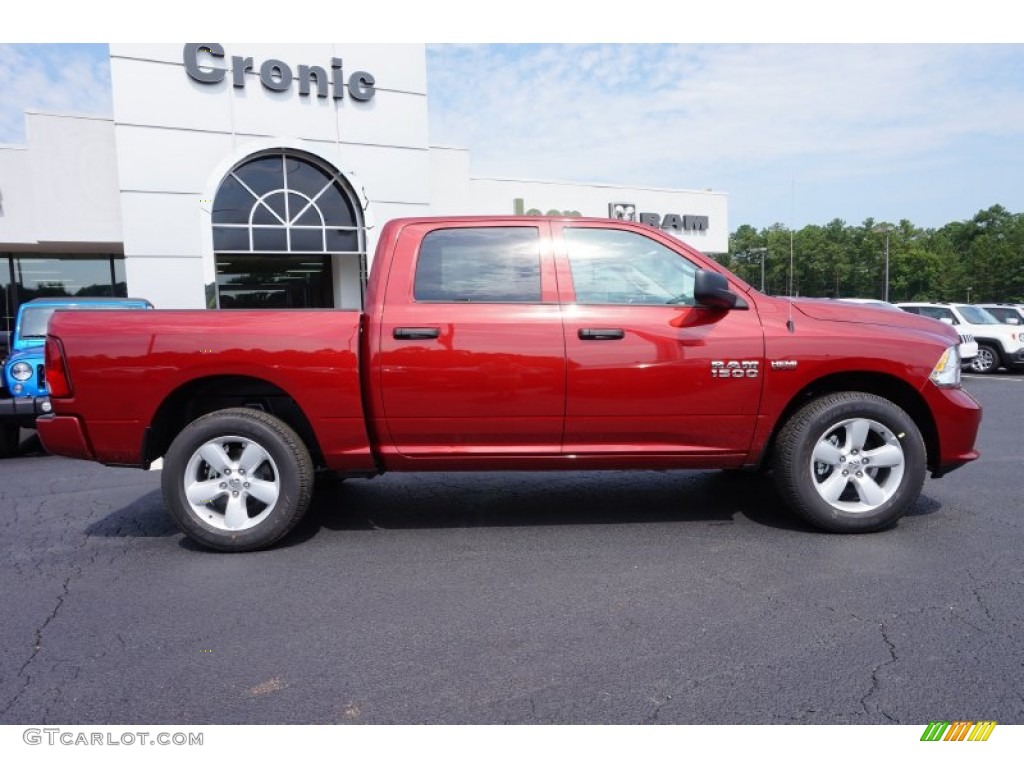 2015 1500 Express Crew Cab 4x4 - Deep Cherry Red Crystal Pearl / Black/Diesel Gray photo #8