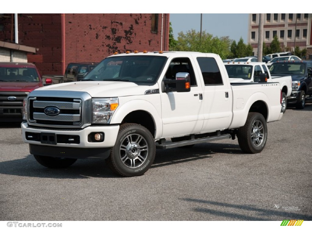 White Platinum Metallic 2016 Ford F250 Super Duty Platinum Crew Cab 4x4 Exterior Photo #105931591