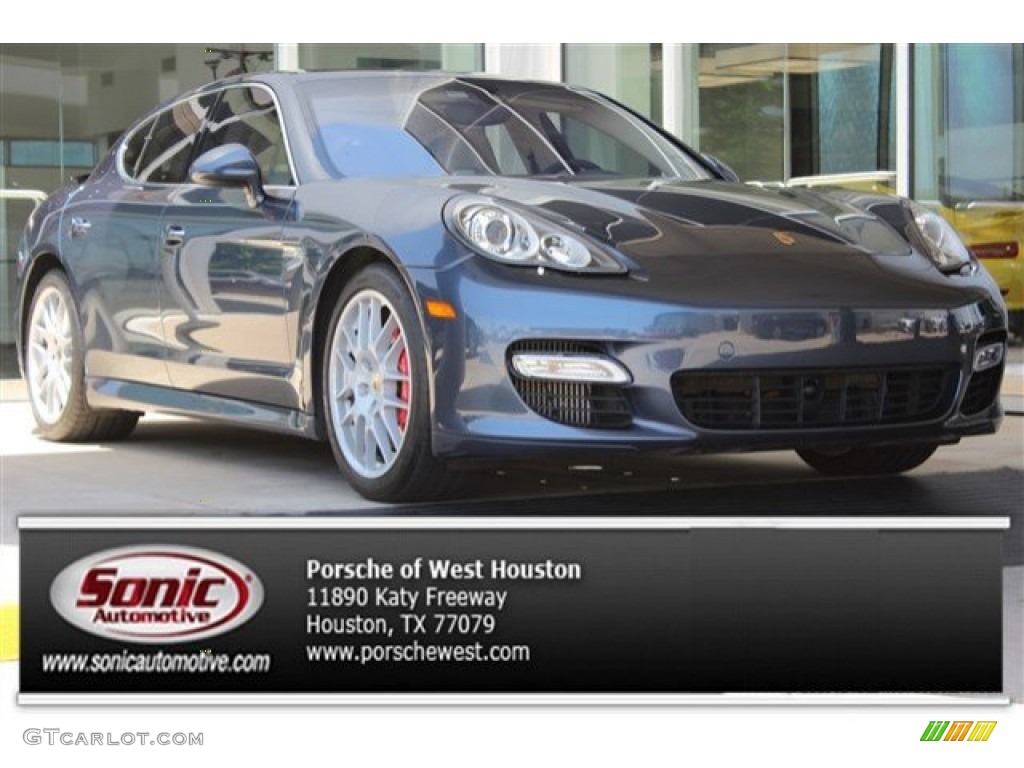 2010 Panamera Turbo - Yachting Blue Metallic / Yachting Blue/Cream photo #1