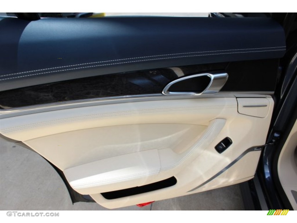 2010 Panamera Turbo - Yachting Blue Metallic / Yachting Blue/Cream photo #38