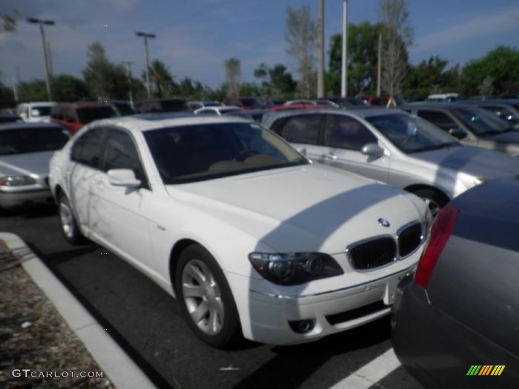 2006 7 Series 750i Sedan - Alpine White / Dark Beige/Beige III photo #2