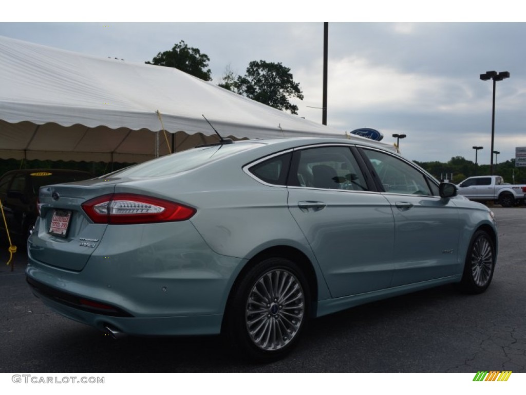 2014 Fusion Hybrid Titanium - Ice Storm / Charcoal Black photo #3