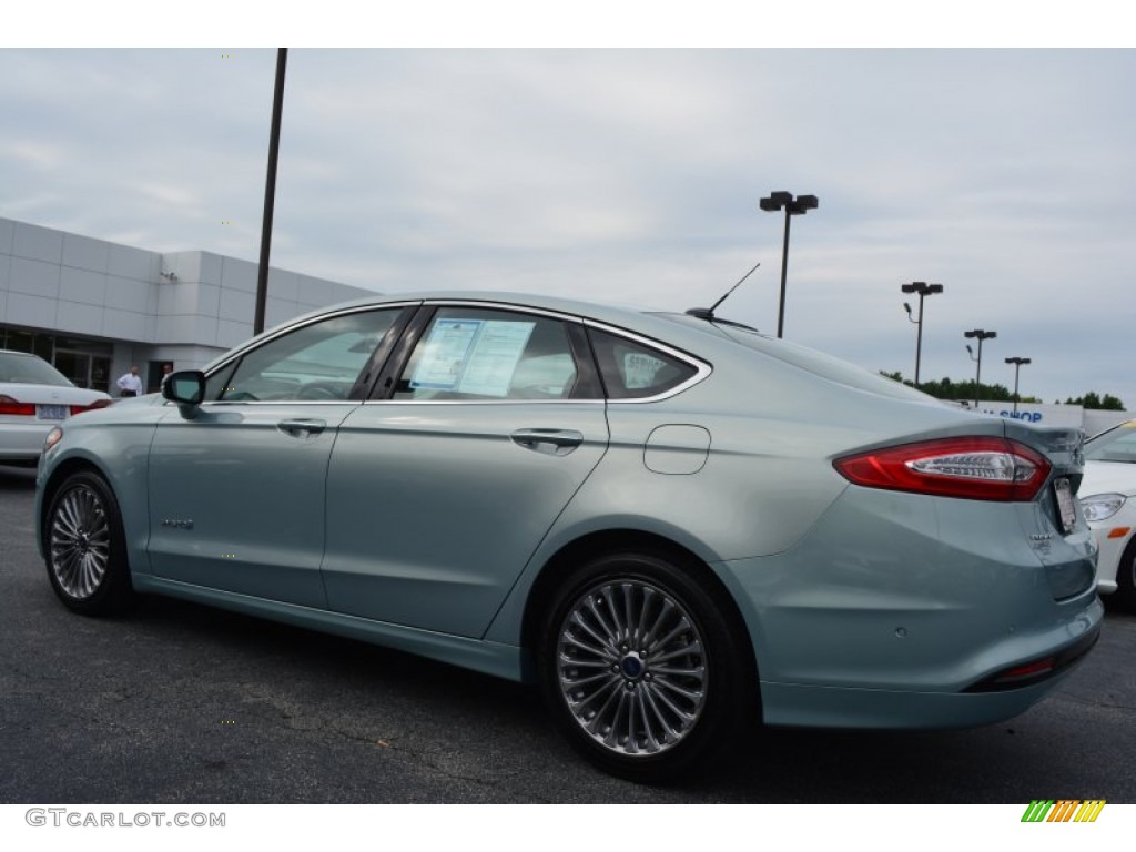 2014 Fusion Hybrid Titanium - Ice Storm / Charcoal Black photo #5