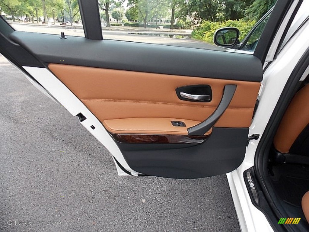 2011 BMW 3 Series 328i xDrive Sedan Saddle Brown Dakota Leather Door Panel Photo #105934867