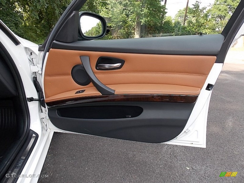 2011 BMW 3 Series 328i xDrive Sedan Saddle Brown Dakota Leather Door Panel Photo #105934966