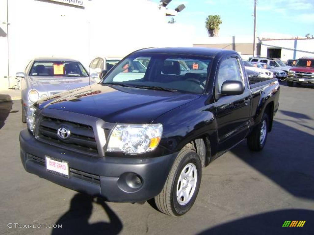 2007 Tacoma Regular Cab - Black Sand Pearl / Graphite Gray photo #1