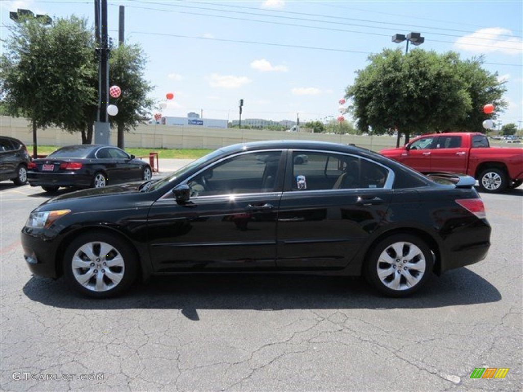 2009 Accord EX-L Sedan - Crystal Black Pearl / Gray photo #5