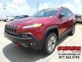 2015 Deep Cherry Red Crystal Pearl Jeep Cherokee Trailhawk 4x4  photo #1