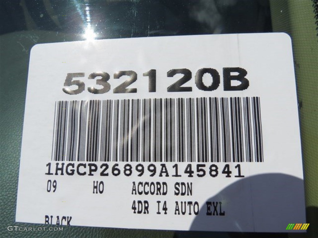 2009 Accord EX-L Sedan - Crystal Black Pearl / Gray photo #26