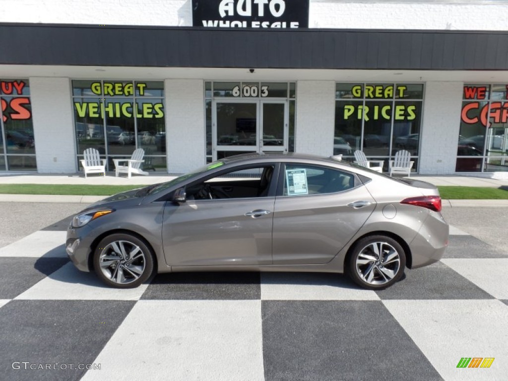 2014 Elantra Limited Sedan - Bronze / Beige photo #1