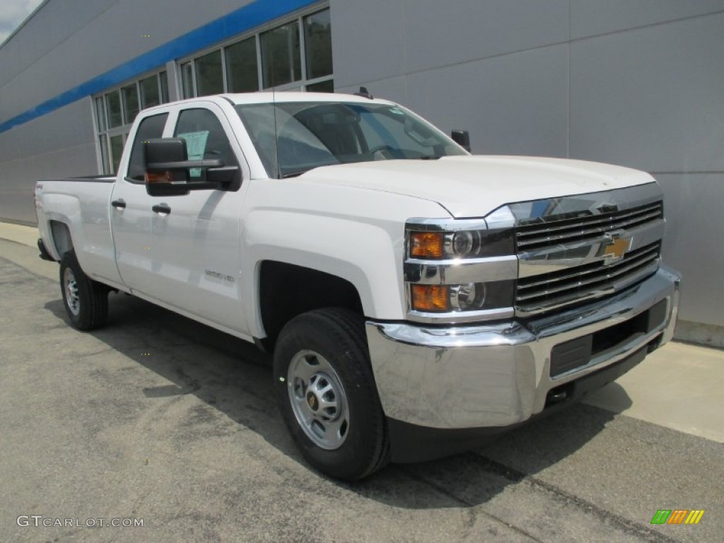 2015 Silverado 2500HD WT Double Cab 4x4 - Summit White / Jet Black/Dark Ash photo #11