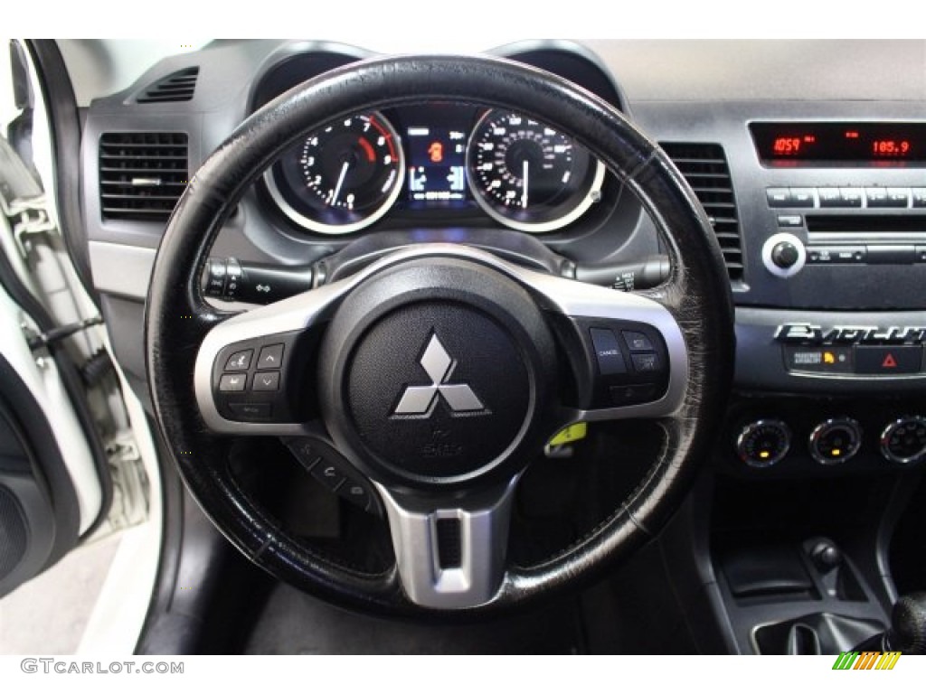 2011 Lancer Evolution GSR - Wicked White / Black photo #24