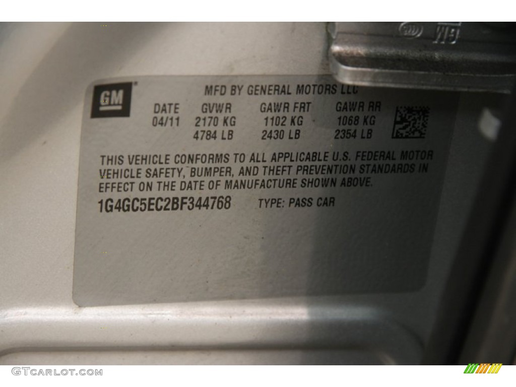 2011 LaCrosse CXL - Quicksilver Metallic / Ebony photo #16