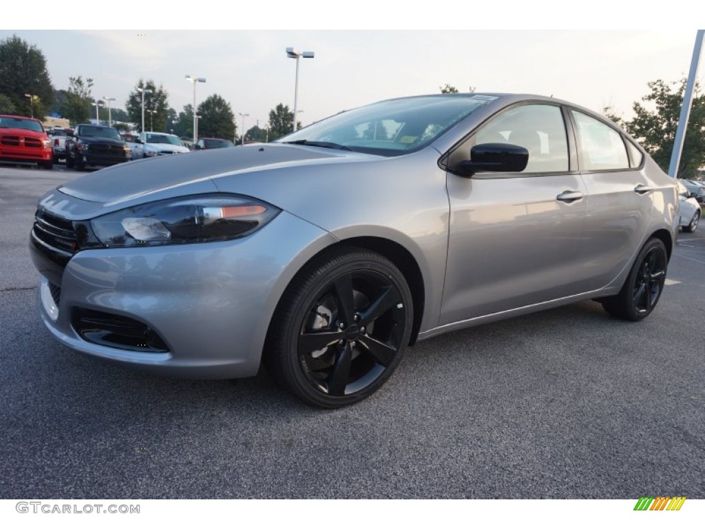 2015 Dart SXT - Billet Silver Metallic / Black/Light Tungsten Accent Stitching photo #1