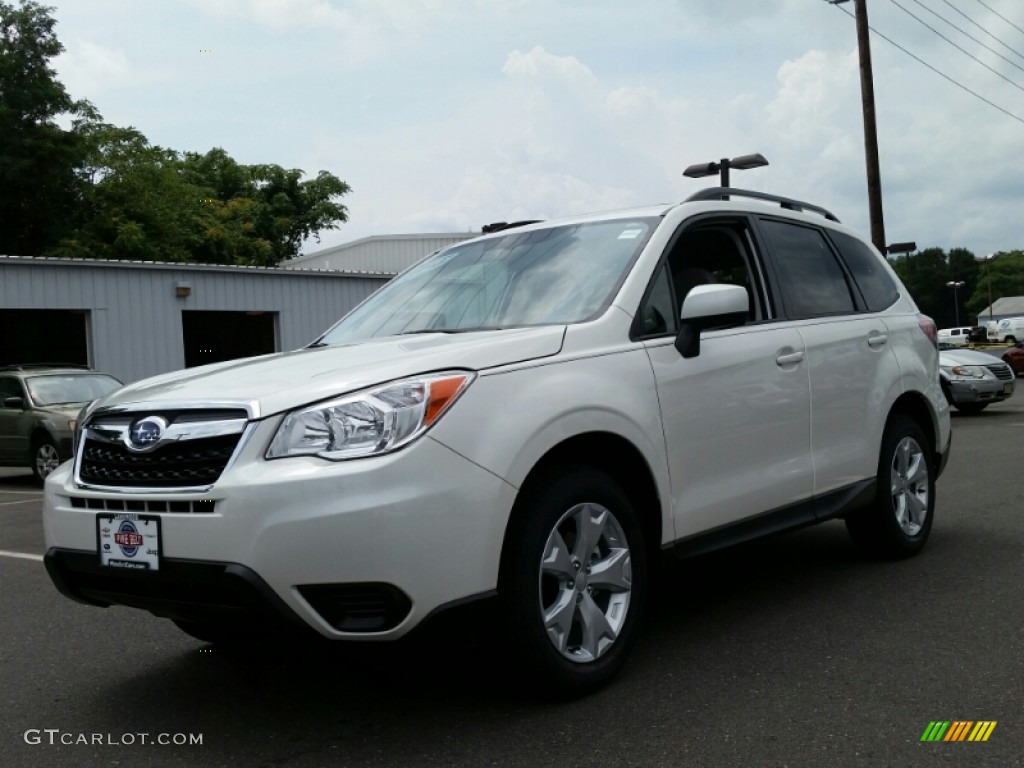 2016 Forester 2.5i Premium - Crystal White Pearl / Gray photo #1