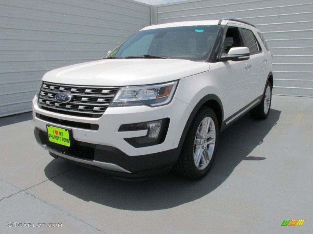 2016 Explorer Limited - White Platinum Metallic Tri-Coat / Medium Light Camel photo #7