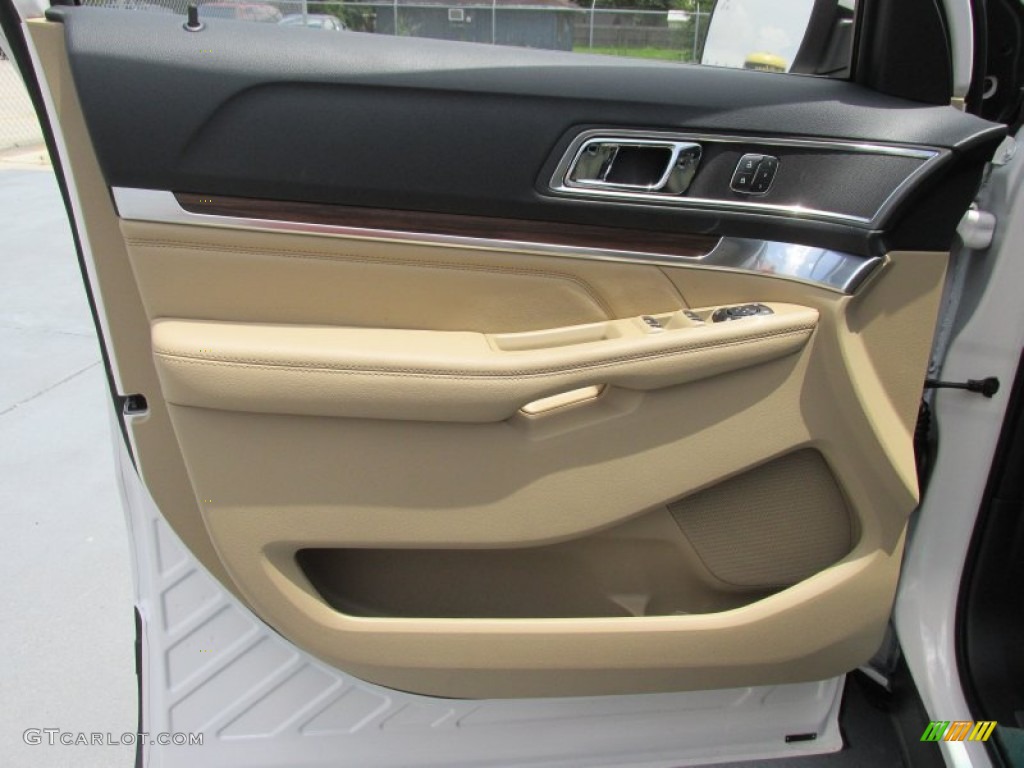 2016 Explorer Limited - White Platinum Metallic Tri-Coat / Medium Light Camel photo #24