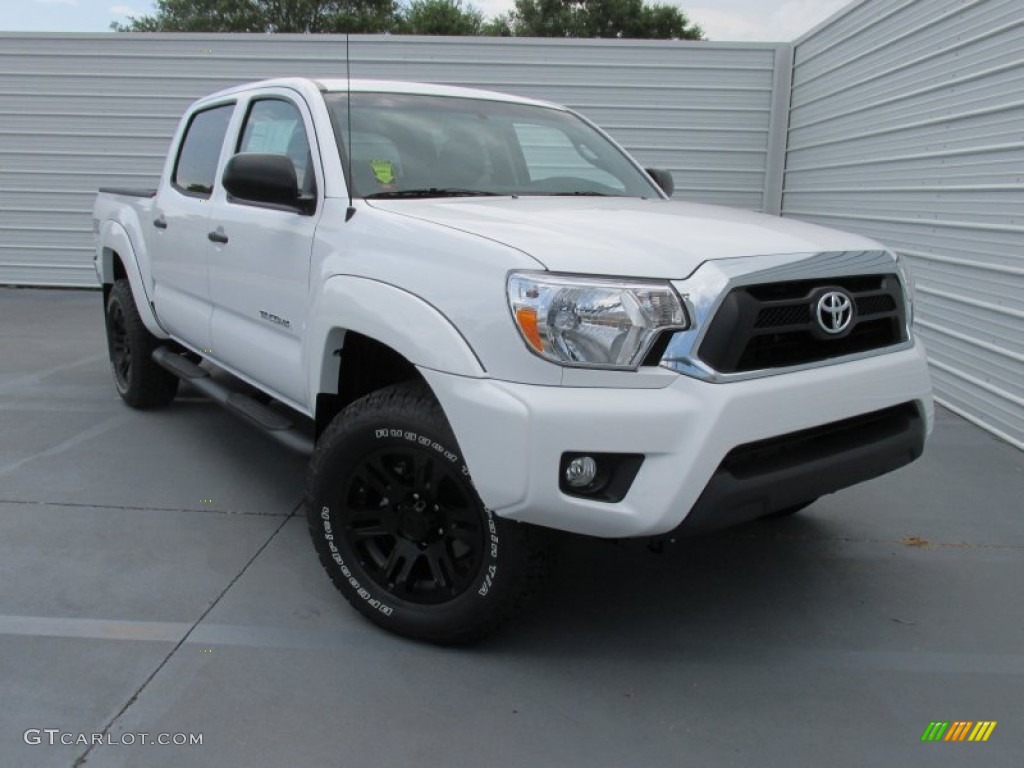 2015 Super White Toyota Tacoma V6 Prerunner Double Cab