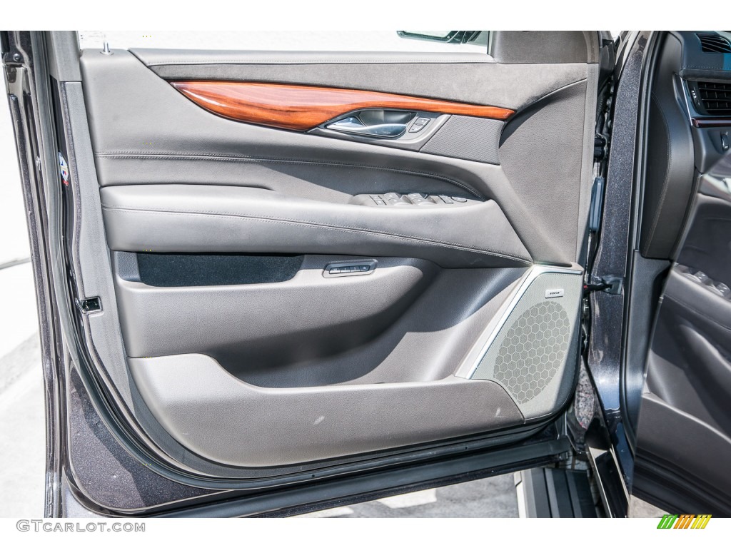 2015 Cadillac Escalade Premium 4WD Jet Black Door Panel Photo #105958698