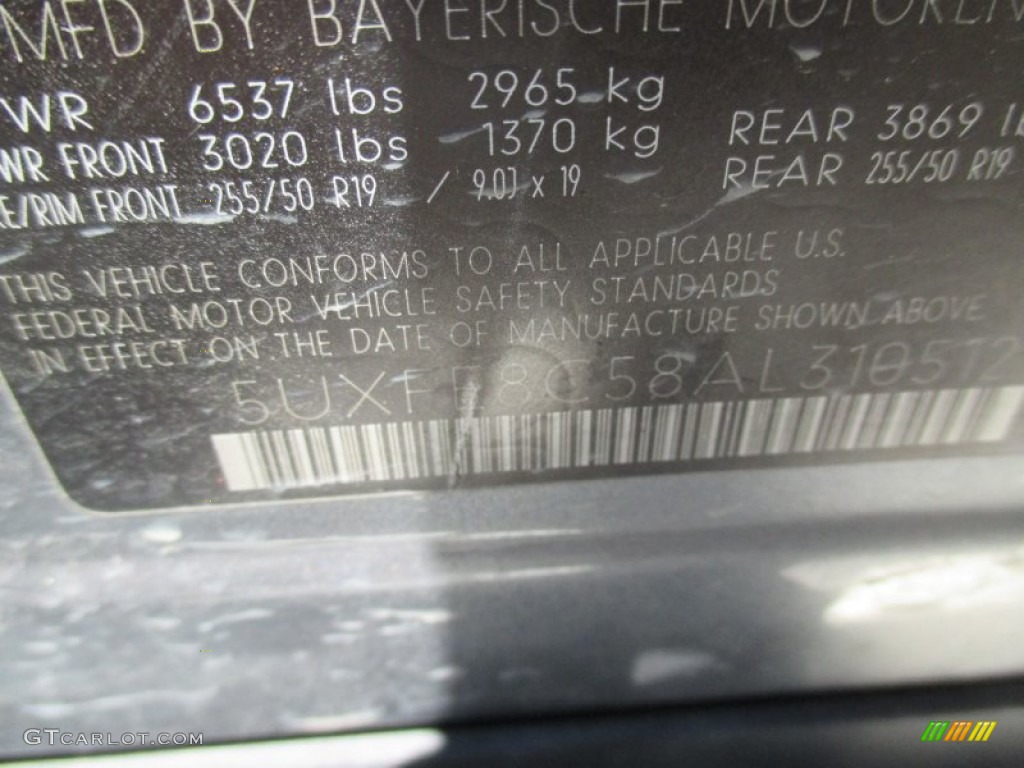 2010 X5 xDrive48i - Space Grey Metallic / Black photo #19