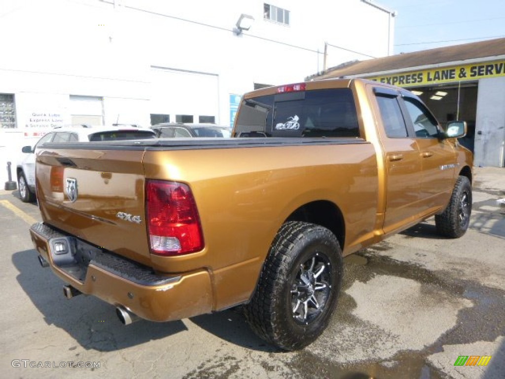 2012 Ram 1500 Sport Quad Cab 4x4 - Tequila Sunrise Pearl / Dark Slate Gray photo #7