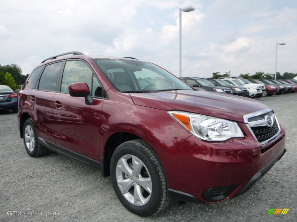 2016 Forester 2.5i Premium - Venetian Red Pearl / Gray photo #1