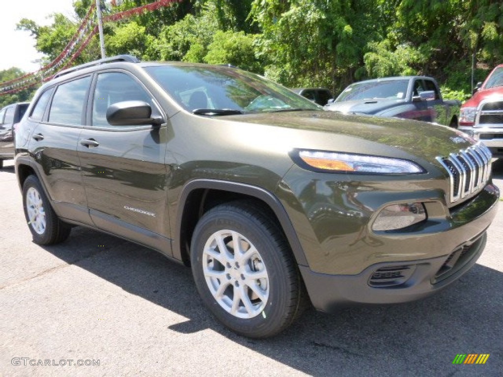ECO Green Pearl 2016 Jeep Cherokee Sport 4x4 Exterior Photo #105962211
