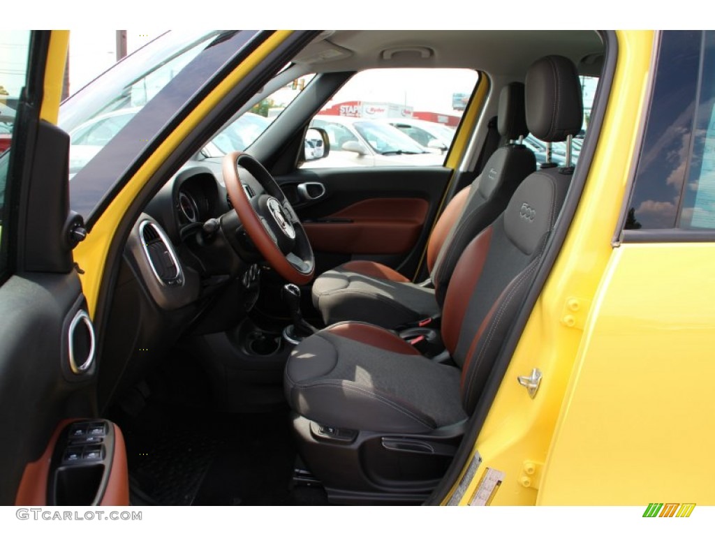 Black/Marrone (Black/Brown) Interior 2014 Fiat 500L Trekking Photo #105966319