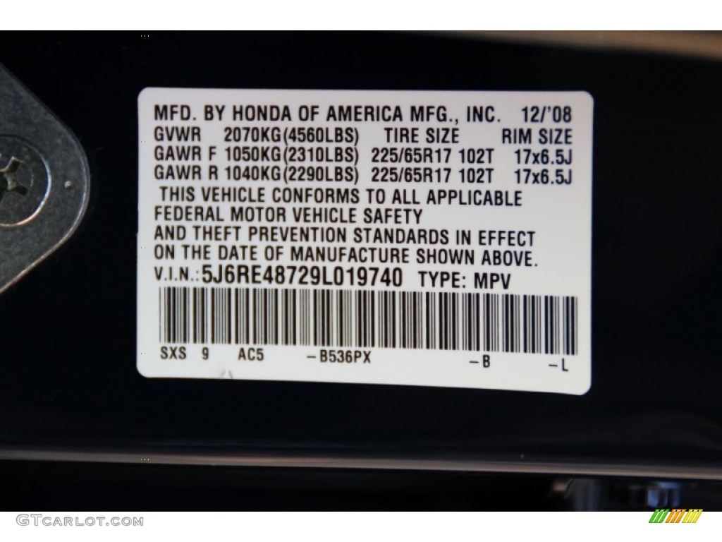 2009 CR-V EX-L 4WD - Royal Blue Pearl / Gray photo #31