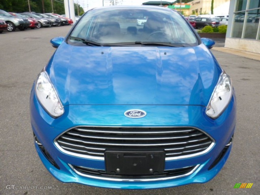 2015 Fiesta Titanium Sedan - Blue Candy Metallic / Charcoal Black photo #3