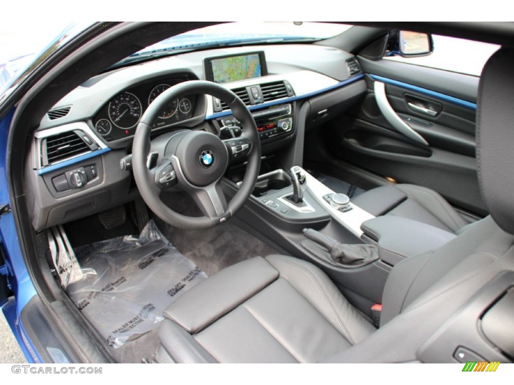 Black Interior 2015 BMW 4 Series 435i xDrive Coupe Photo #105968046