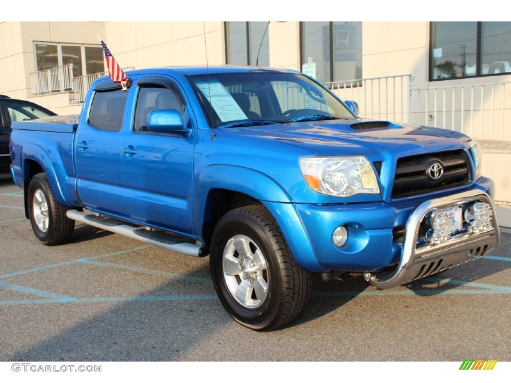 2006 Tacoma V6 Double Cab 4x4 - Speedway Blue / Graphite Gray photo #16