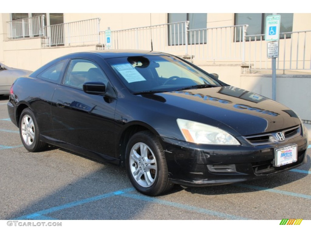 2006 Accord EX Coupe - Nighthawk Black Pearl / Black photo #18