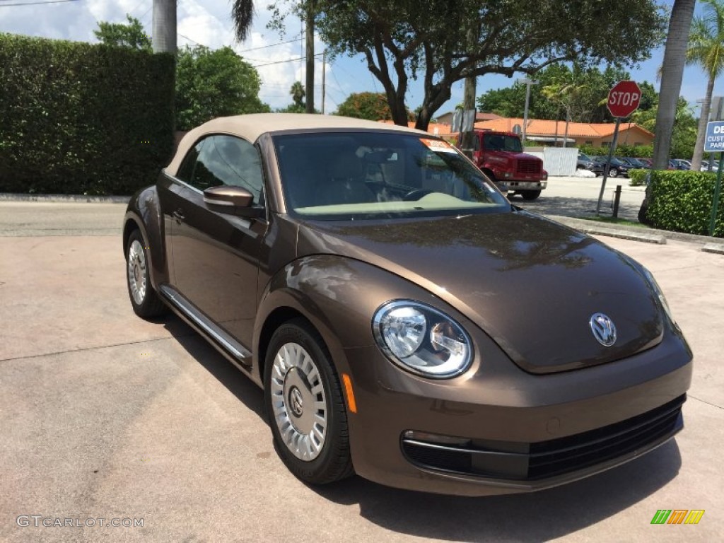 2013 Beetle 2.5L Convertible - Toffee Brown Metallic / Beige photo #7