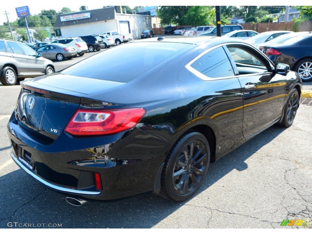 2014 Accord EX-L V6 Coupe - Crystal Black Pearl / Black photo #6