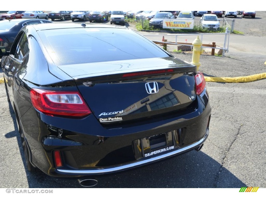 2014 Accord EX-L V6 Coupe - Crystal Black Pearl / Black photo #7