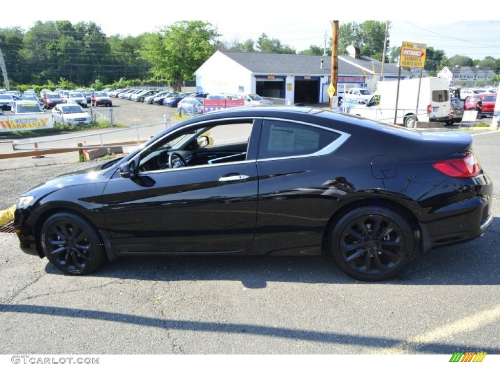 2014 Accord EX-L V6 Coupe - Crystal Black Pearl / Black photo #10